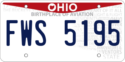 OH license plate FWS5195