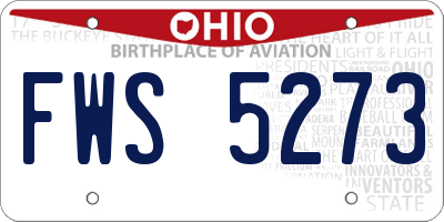 OH license plate FWS5273