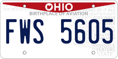 OH license plate FWS5605