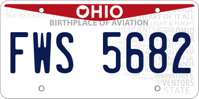 OH license plate FWS5682