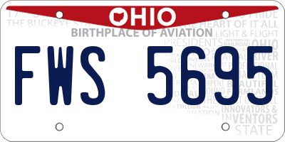 OH license plate FWS5695