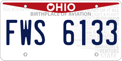 OH license plate FWS6133