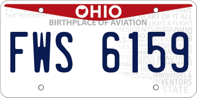OH license plate FWS6159