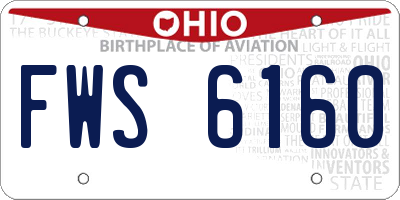 OH license plate FWS6160