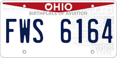 OH license plate FWS6164
