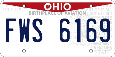 OH license plate FWS6169