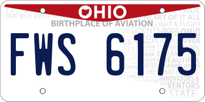OH license plate FWS6175
