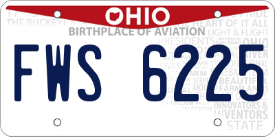 OH license plate FWS6225