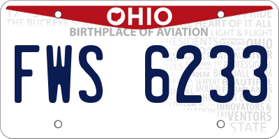 OH license plate FWS6233