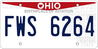OH license plate FWS6264