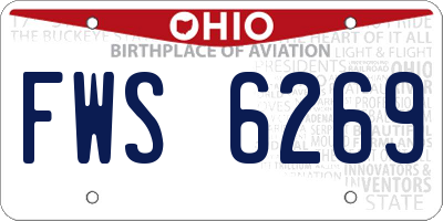 OH license plate FWS6269