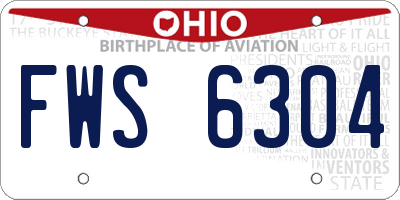 OH license plate FWS6304