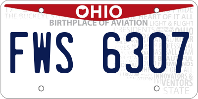 OH license plate FWS6307