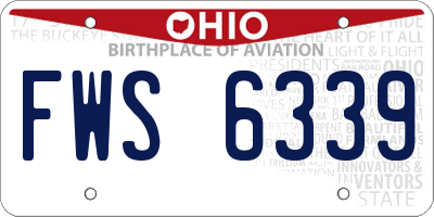 OH license plate FWS6339