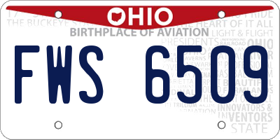OH license plate FWS6509