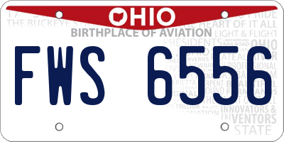 OH license plate FWS6556