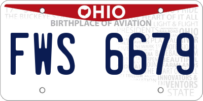 OH license plate FWS6679