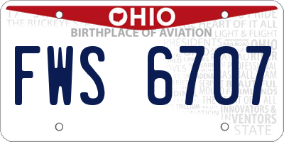 OH license plate FWS6707