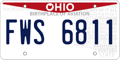 OH license plate FWS6811