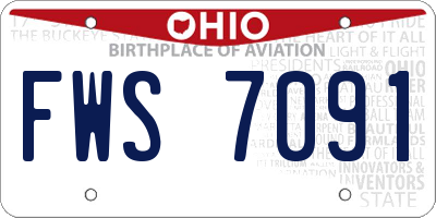 OH license plate FWS7091