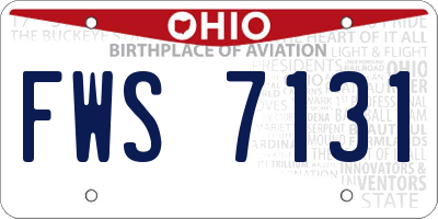 OH license plate FWS7131