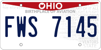 OH license plate FWS7145