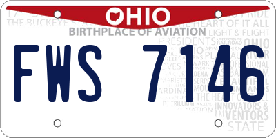 OH license plate FWS7146