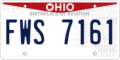 OH license plate FWS7161