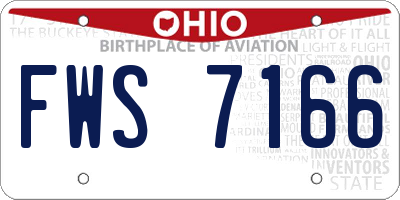 OH license plate FWS7166