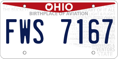 OH license plate FWS7167