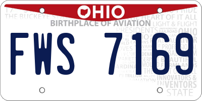 OH license plate FWS7169