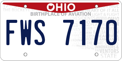 OH license plate FWS7170