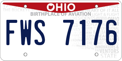 OH license plate FWS7176