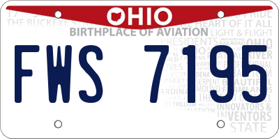 OH license plate FWS7195