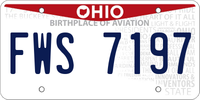 OH license plate FWS7197