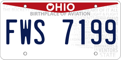 OH license plate FWS7199