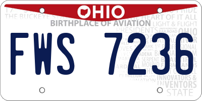 OH license plate FWS7236