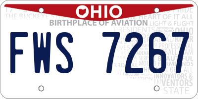 OH license plate FWS7267