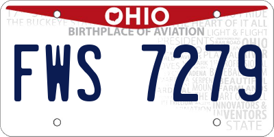 OH license plate FWS7279