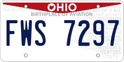 OH license plate FWS7297