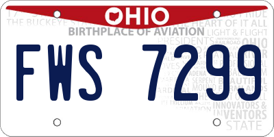 OH license plate FWS7299