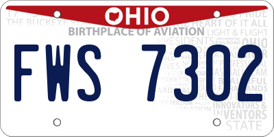 OH license plate FWS7302