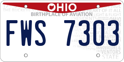 OH license plate FWS7303