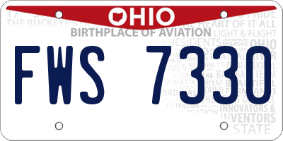 OH license plate FWS7330