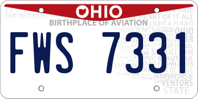 OH license plate FWS7331