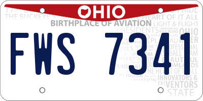 OH license plate FWS7341