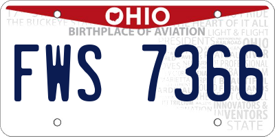 OH license plate FWS7366