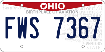 OH license plate FWS7367