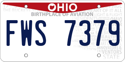 OH license plate FWS7379