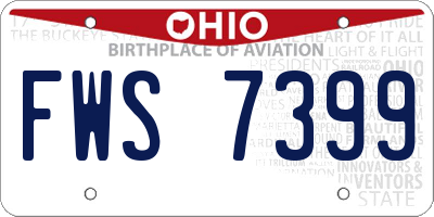 OH license plate FWS7399